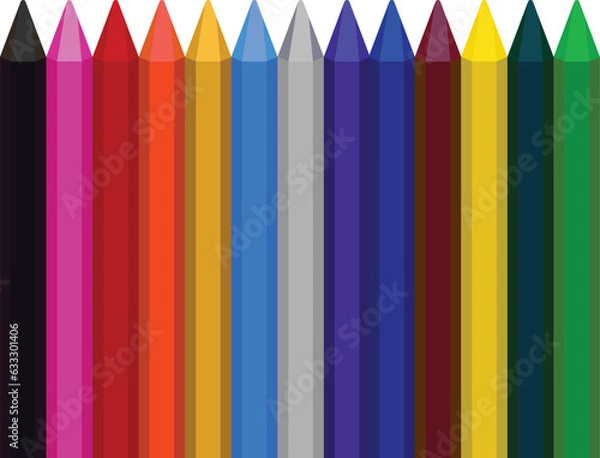 Fototapeta Plastic crayon Vector image or clip art