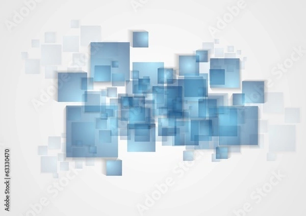 Fototapeta Abstract tech squares design