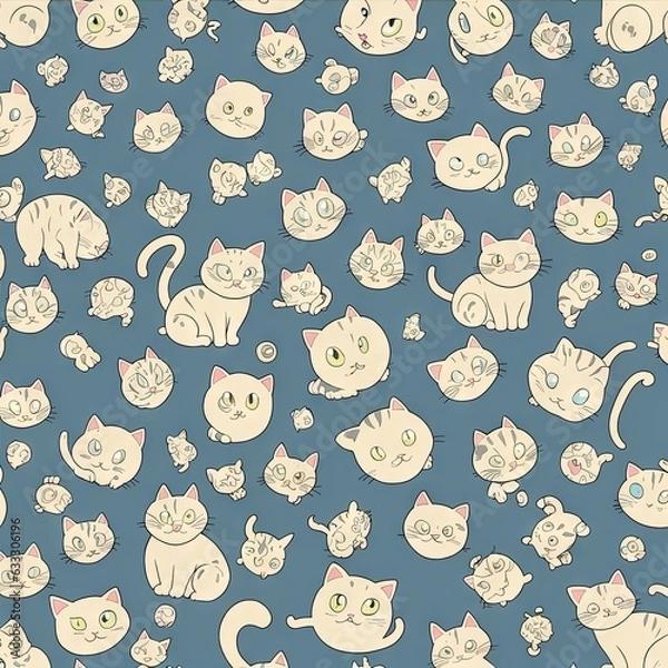 Fototapeta  Seamless Patterns cat