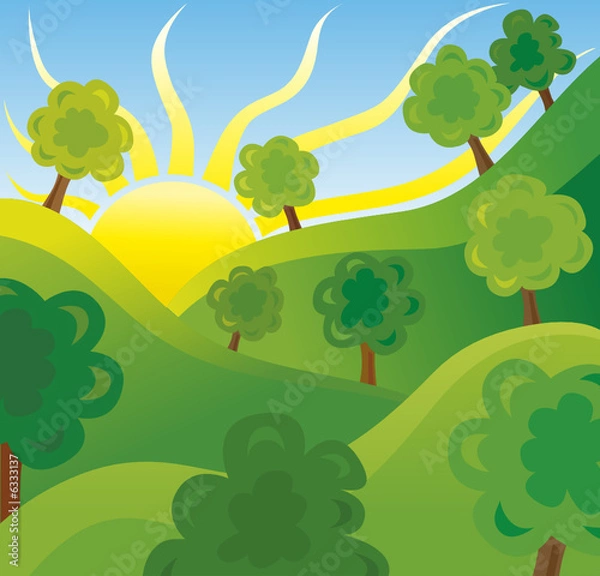 Fototapeta spring morning