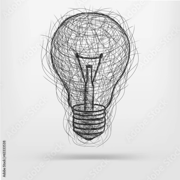 Obraz sketch light bulb