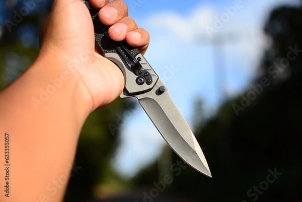 Obraz black combat knife