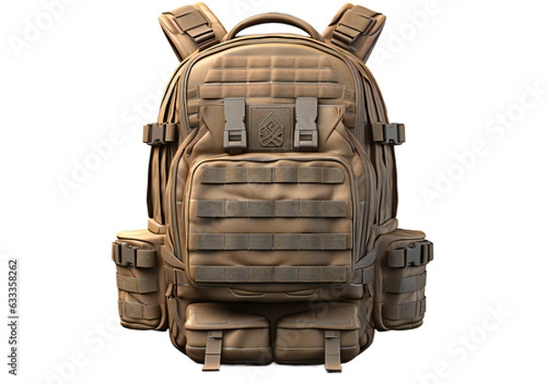 Obraz Backpack on Transparent Background