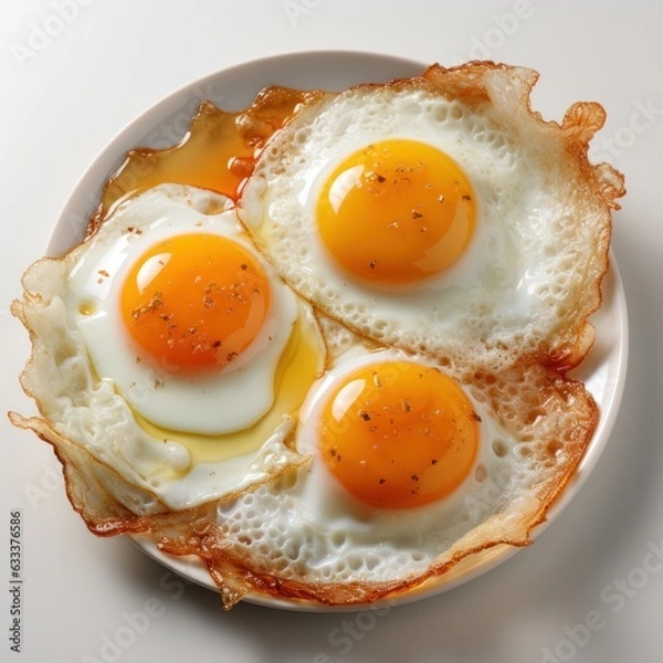 Fototapeta Crispy fried eggs generative ai
