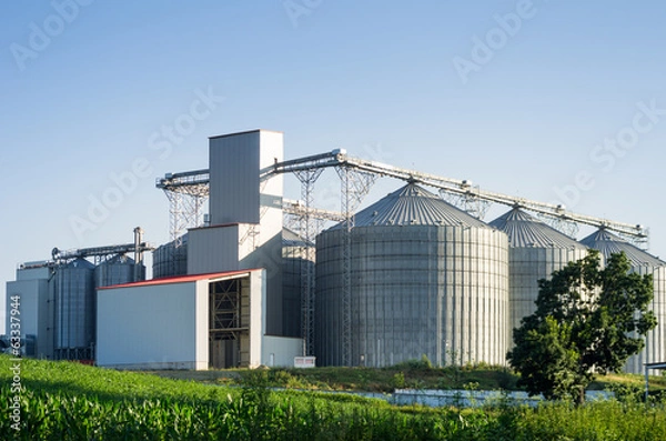 Obraz silos and modern mill
