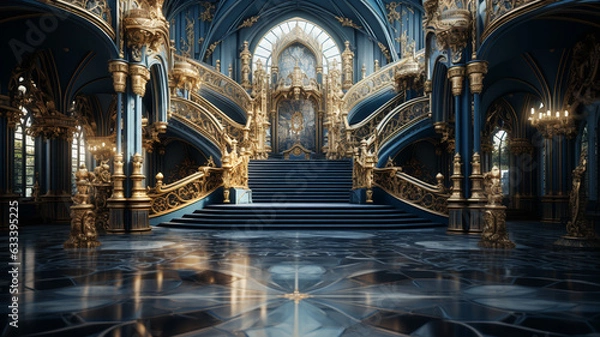 Obraz interior view of the cathedral of st petersburg, russia
