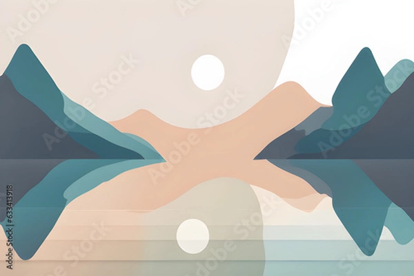 Obraz Calm image layout without text Version 2 Generative AI