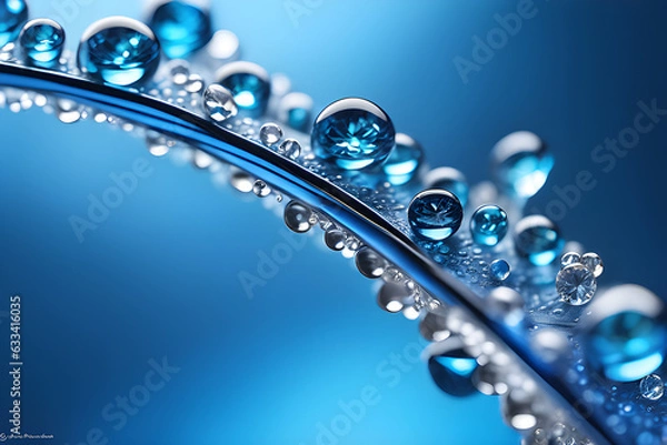 Obraz water drops on a glass