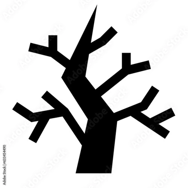 Fototapeta 木を表す塗りつぶしスタイルのアイコン