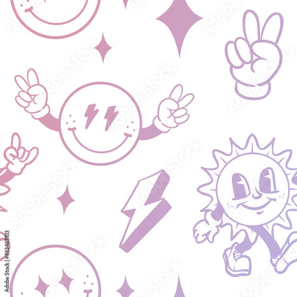 Fototapeta Retro Seamless Pattern