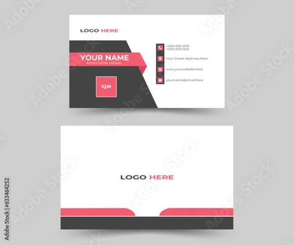 Fototapeta business card design template . Creative and modern business card template.