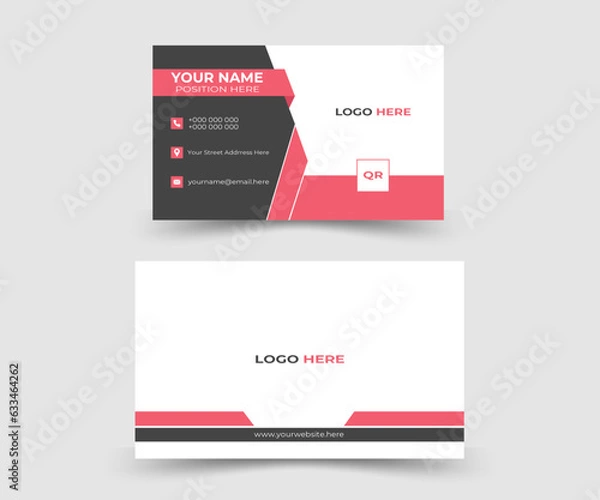Fototapeta business card design template . Creative and modern business card template.