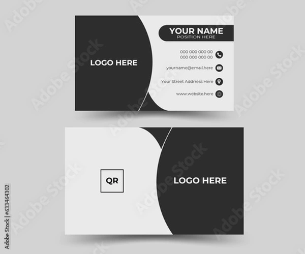 Fototapeta Business card design template, Clean professional business card template, Creative and modern business card template. Flat design vector abstract creative - Vector