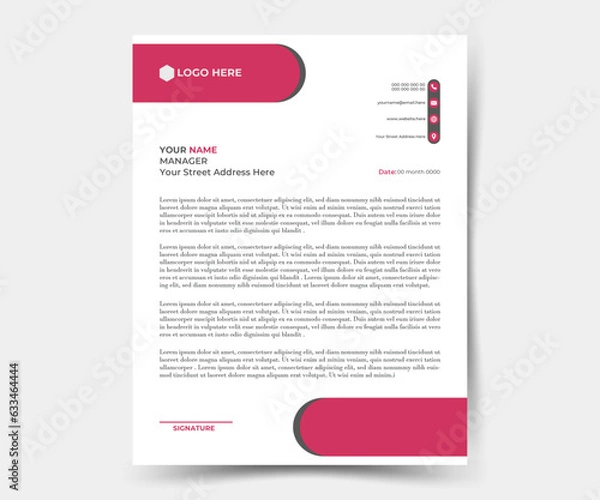 Fototapeta Abstract creative latterhead template.creative latterhead design, Creative and modern latterhead desing latterhead template,creative and clean latterhead design.