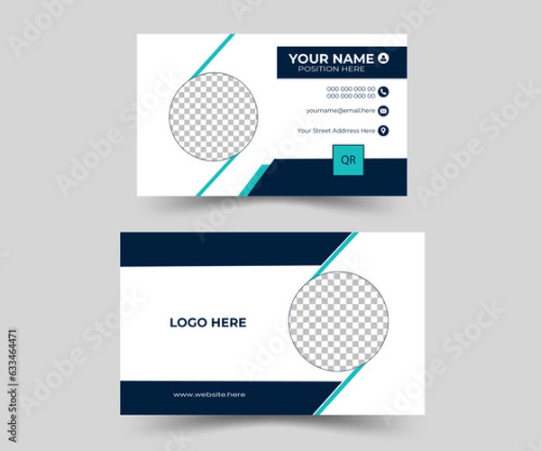 Fototapeta business card design template . Creative and modern business card template .
