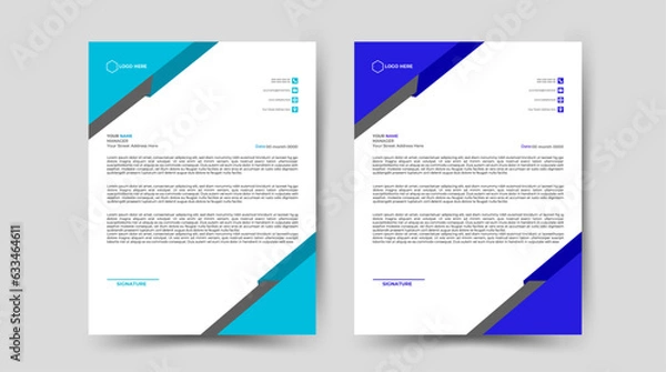 Fototapeta Abstract creative latterhead template.creative latterhead design, Creative and modern latterhead desing latterhead template,creative and clean latterhead design.