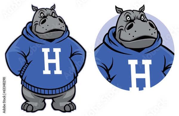Obraz maskotka hipopotama