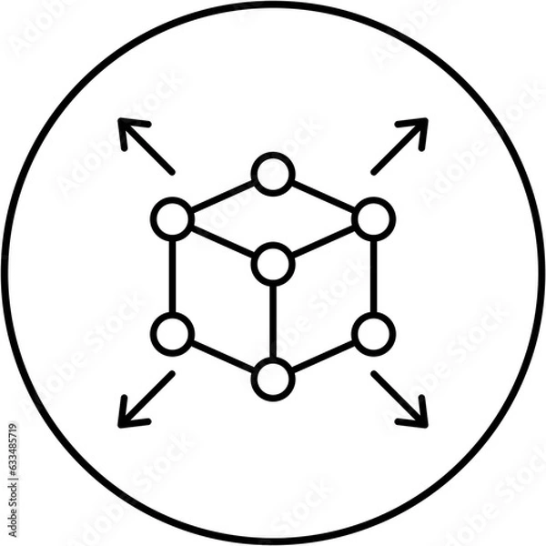 Fototapeta 3d Model Icon