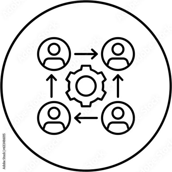 Fototapeta Workflow Icon