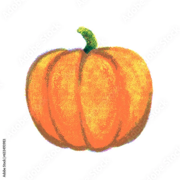 Obraz Halloween pumpkin risograph illustration
