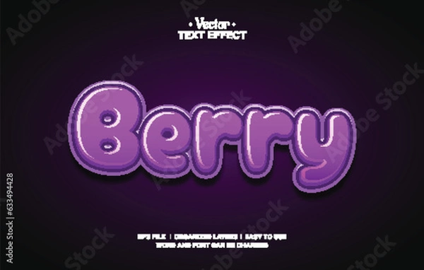 Obraz Berry Editable Vector Text Effect.