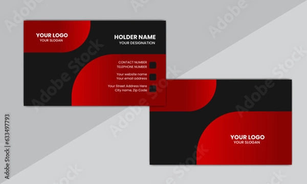 Fototapeta Modern and Simple Business card template design for corporate business
