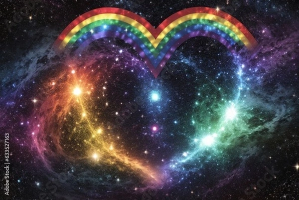 Fototapeta Rainbow Universe, Generative Ai