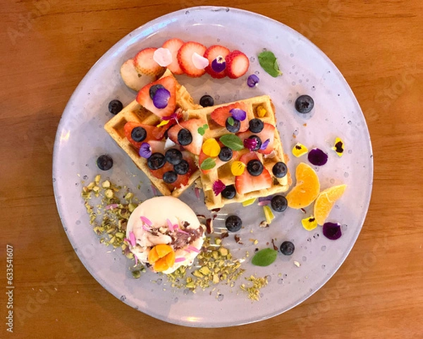 Obraz Tasty eggs Benedict on plate