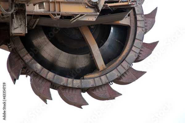 Fototapeta Wheel Excavator