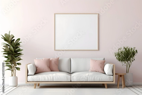 Fototapeta Frame Mockup - Serene and Well-Organized Frame Mockup, generative ai