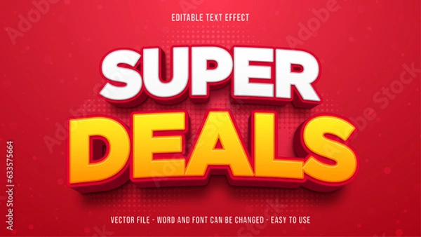 Fototapeta Super deals theme editable text style effect