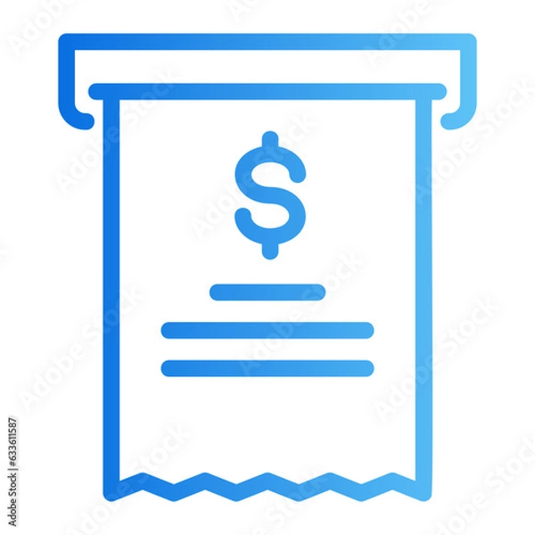 Fototapeta invoice gradient icon