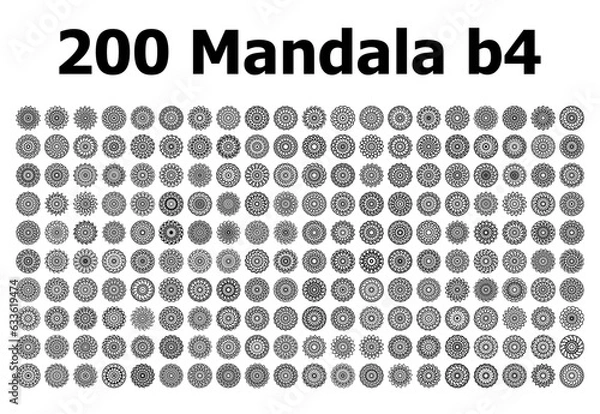 Obraz various mandala collections - 200 set yoga pattern