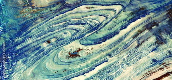 Fototapeta gravitational waves,  abstract photography of the deserts of Africa from the air. aerial view of desert landscapes, Genre: Abstract Naturalism, from the abstract to the figurative,