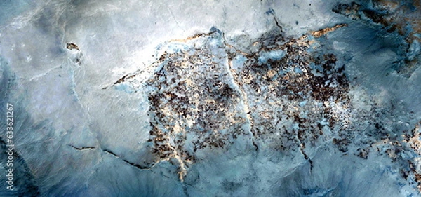Fototapeta dying stars,  abstract photography of the deserts of Africa from the air. aerial view of desert landscapes, Genre: Abstract Naturalism, from the abstract to the figurative,