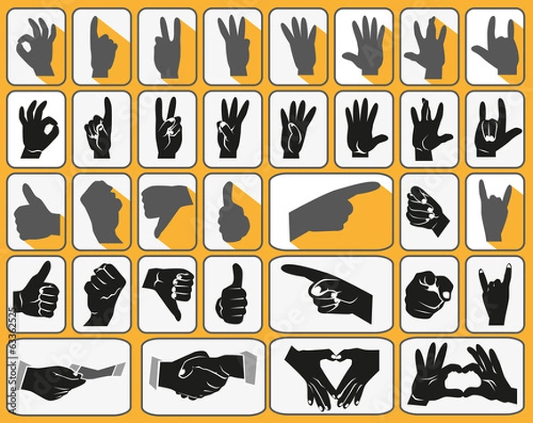 Obraz hands icons