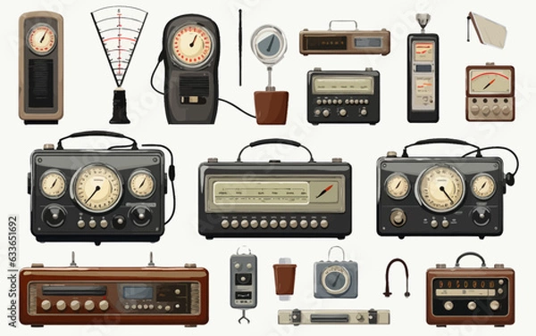 Obraz retro communication radio