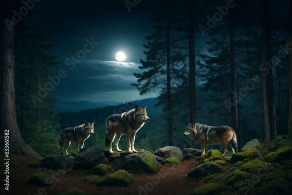 Obraz Lunar Watch: Wolf Gaze