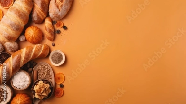 Obraz Fresh bakery on minimal background