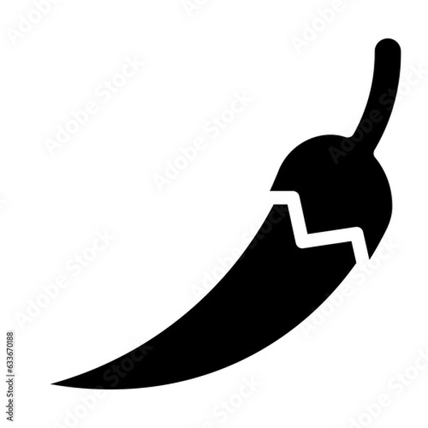Obraz chili glyph