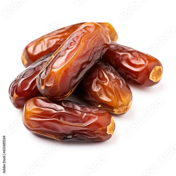 Fototapeta Dried Dates isolated on white background 
