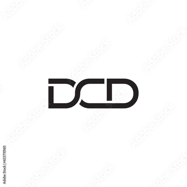 Obraz DCD logo design vector isolated on white background.