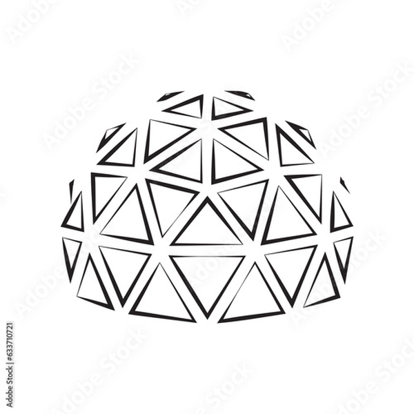 Obraz geodesic dome icon logo design vector illustration.
