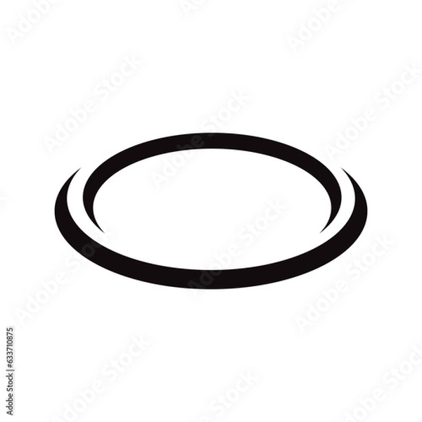 Obraz ring round swoosh circle icon logo desing vector on white background.