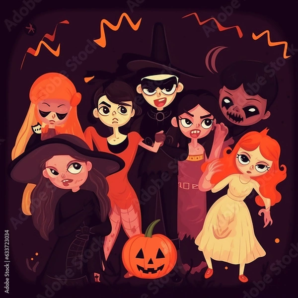Obraz halloween party , postcard