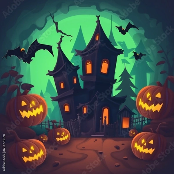 Obraz halloween party , postcard