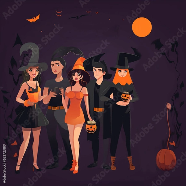 Obraz halloween party , postcard