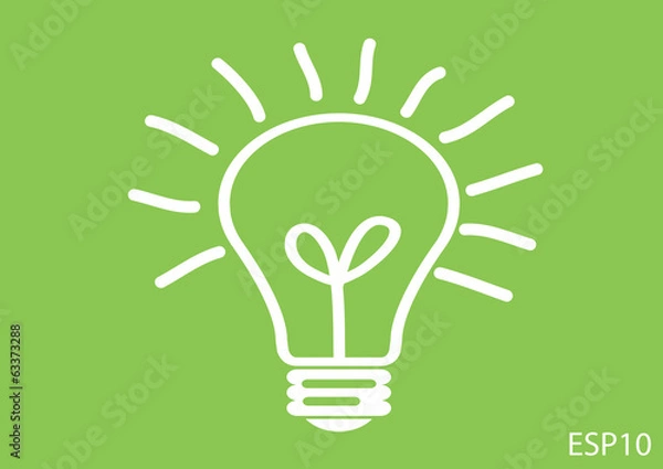 Fototapeta light idea vector illustration