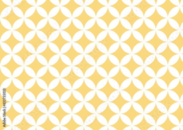 Fototapeta 黄色の七宝の模様の入った壁紙の画像
