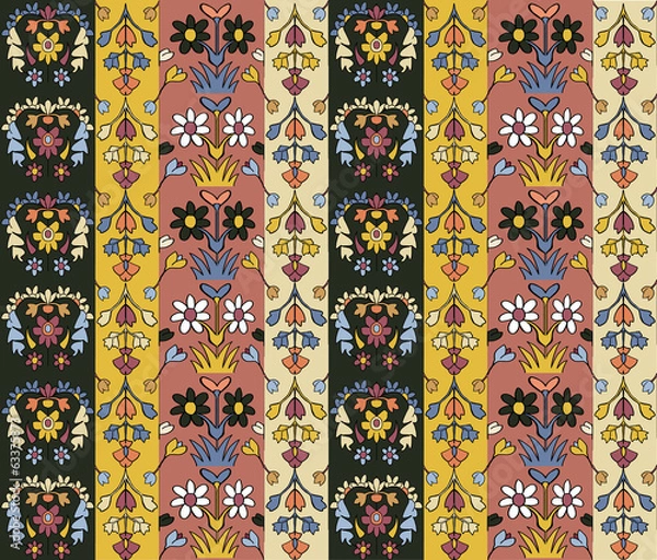 Obraz seamless pattern, Arabic style floral design